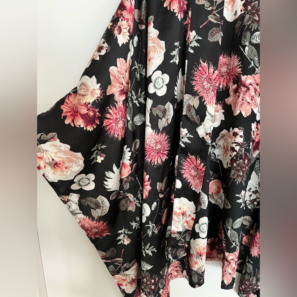 Floral Satin Kimono - OS